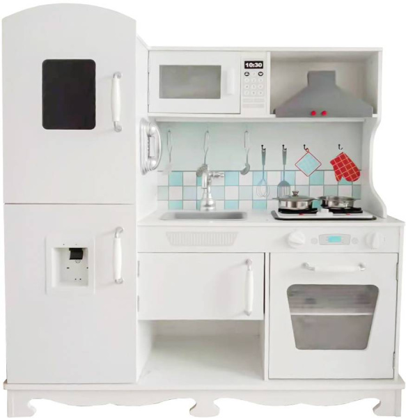 Кухня деревянная игровая Аркадия с набором посуды (свет и звук) Lanaland