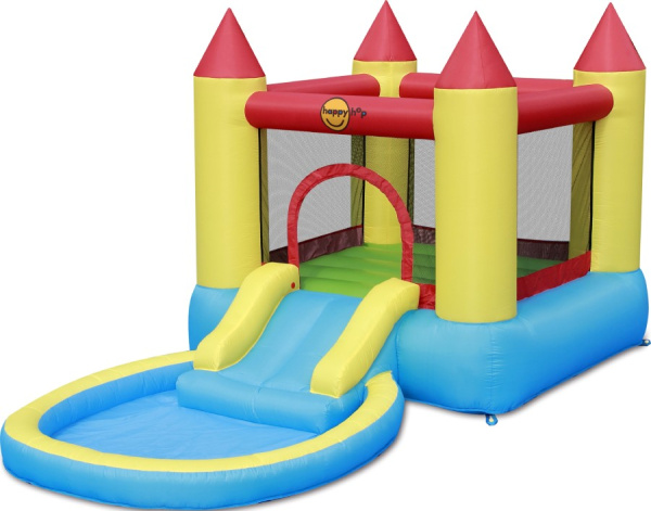 Надувной батут с горкой Загадочный замок Happy Hop