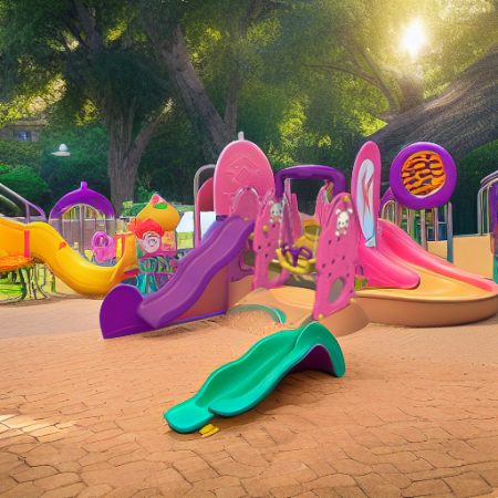 Горка с качелями ЗАЙЧАТА Family