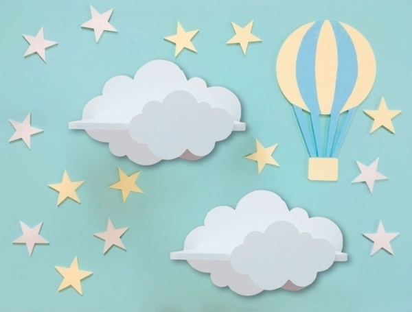 Полочка Облако белая, 2 штуки PeMa kids