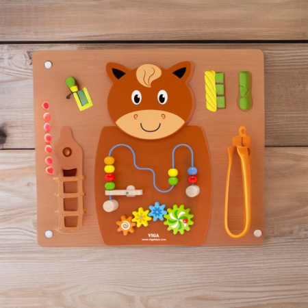 Панель-бизиборд Лошадка-шестерни