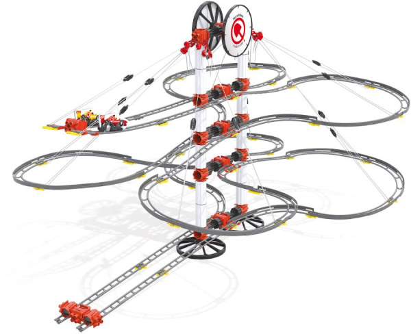 Конструктор-серпантин Skyrail Race 187 деталей с машинками Quercetti