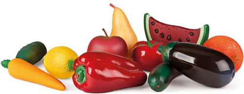Набор фруктов, овощей, ягод и орехов в контейнере, 35 предметов Miniland