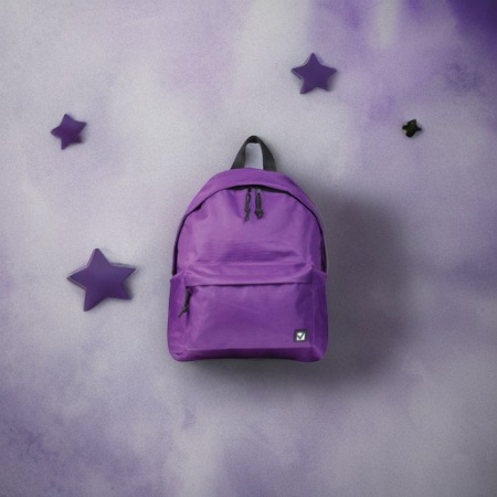 Рюкзак универсальный сити-формат один тон фиолетовый 20 литров, 41х32х14 см Brauberg