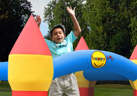 Надувной батут с горкой Мини-крепость Happy Hop