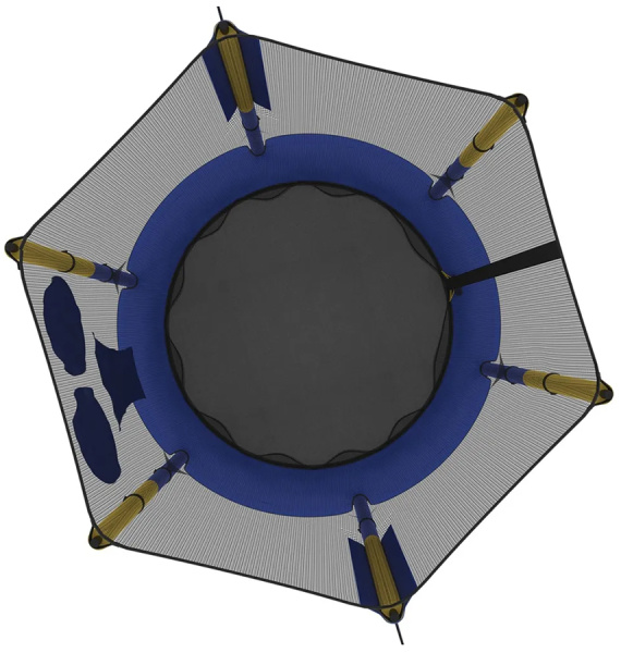 Батут каркасный с защитной сеткой UNIX Line 4,6 фт. ELEPHANT 140 см