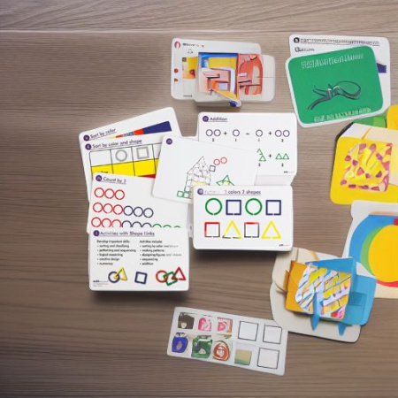 Звенья фигурные с карточками заданий, 360 штук