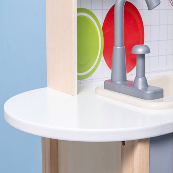 Кухня деревянная игровая Вероника с набором посуды (вода, звук) Lanaland