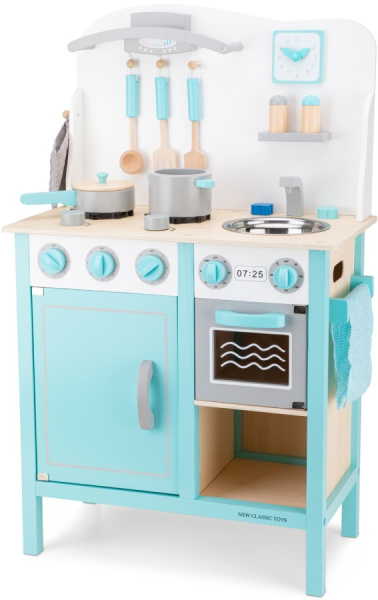 Игровой набор Кухня с микроволновкой бирюзовая New Classic Toys