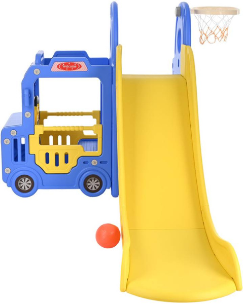 Горка с игровой зоной Cute Truck синяя Pituso