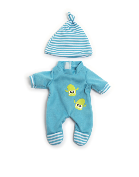 Зеленый комбинезон и шапочка 21 см