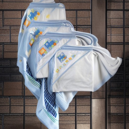 Полотенце с капюшоном ПАРОВОЗИК Luvable Friends