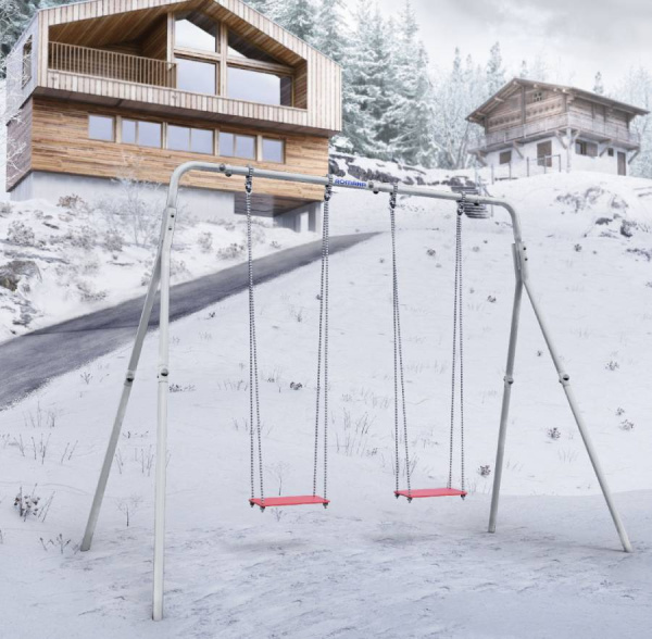 Качели двойные + качели ФАНЕРНЫЕ Romana