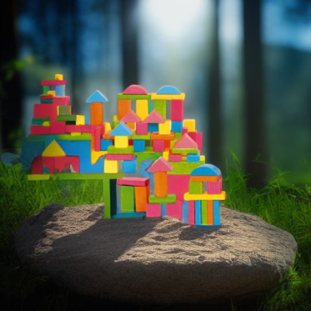 Кубики деревянные ПАСТЕЛЬ, 75 шт. (в ведерке) Woody