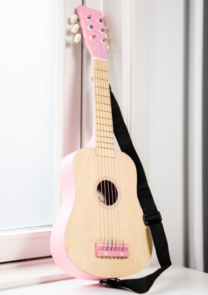 Игрушка музыкальная Гитара 64 см розовая New Classic Toys