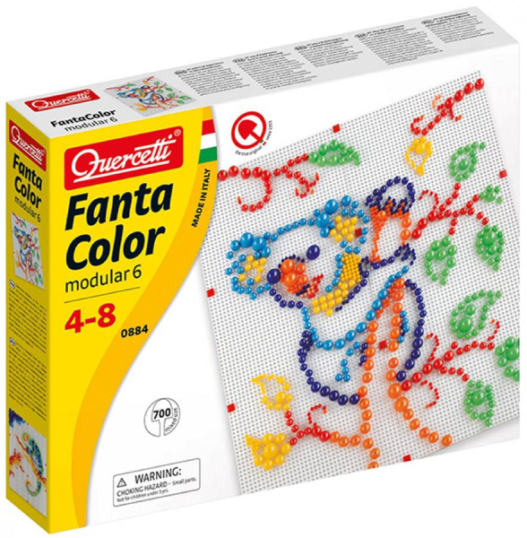 Мозаика Fantacolor 5, 10, 15, 20 мм 700 деталей Quercetti