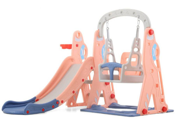 Горка с качелями Космо оранжевый Perfetto Sport