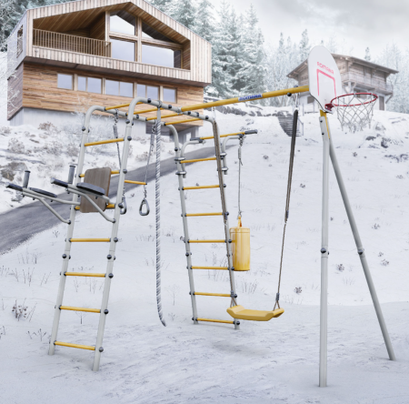 Дачный комплекс Fitness + качели ПЛАСТИКОВЫЕ