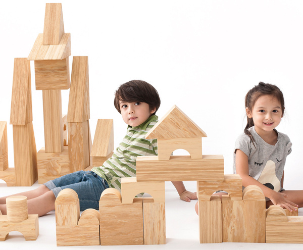 Конструктор крупногабаритный SOFT EVA WOODY BLOCK, 56 элементов (толщина 8 см) Weplay