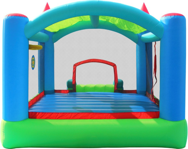 Надувной батут с горкой Мега Крепость Happy Hop