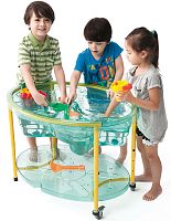 Стол прозрачный для игр с водой и песком 89x63x44-58h см Weplay