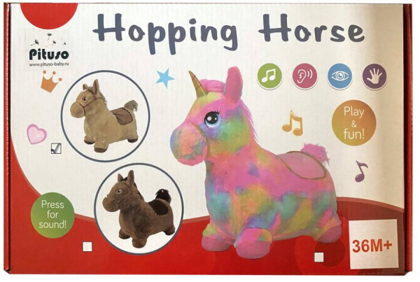 Попрыгун Единорог с чехлом, со звуком Pituso