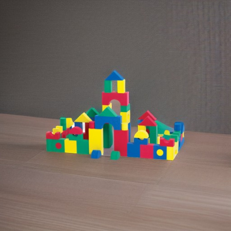 Блоки геометрические мягкие, 68 деталей