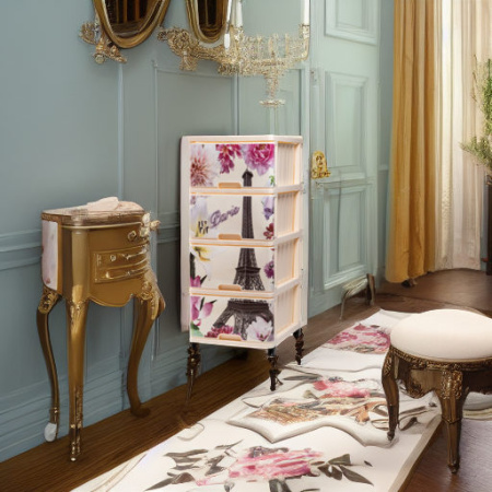 Комод с рисунком Париж