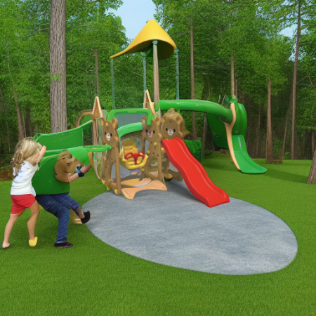 Горка с качелями МЕДВЕЖАТА Family