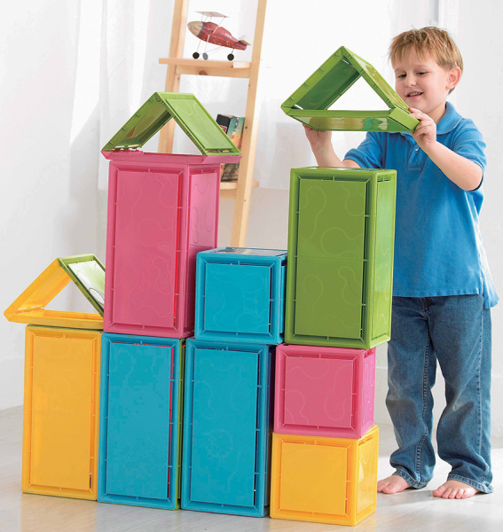 Строительные панели цветные, 68 элементов Weplay