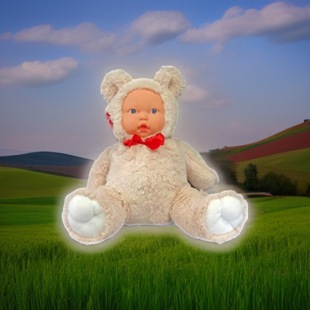 Плюшевый малыш-мишка, белый Halley