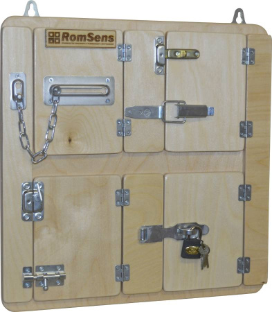 Тактильно-развивающая панель Замочки Romsens