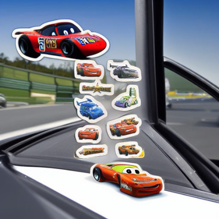 Объемные наклейки ТАЧКИ, 9 штук EuroKoop