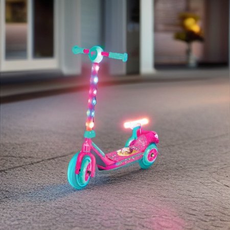 Самокат БАРБИ со светящейся ручкой Zinc