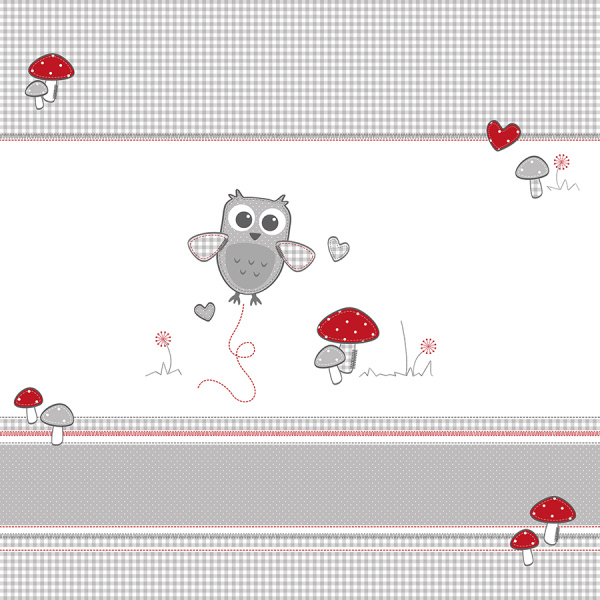 Детский прямоугольный манеж 75х100 см с бампером Adam&Owl, белый Roba