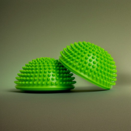 Полусфера массажно-балансировочная зеленая, 2 штуки