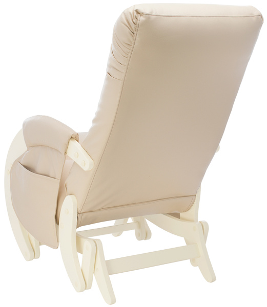 Кресло для мамы (глайдер) для кормления Milli Smile с карманами дуб шампань Polaris Beige экокожа