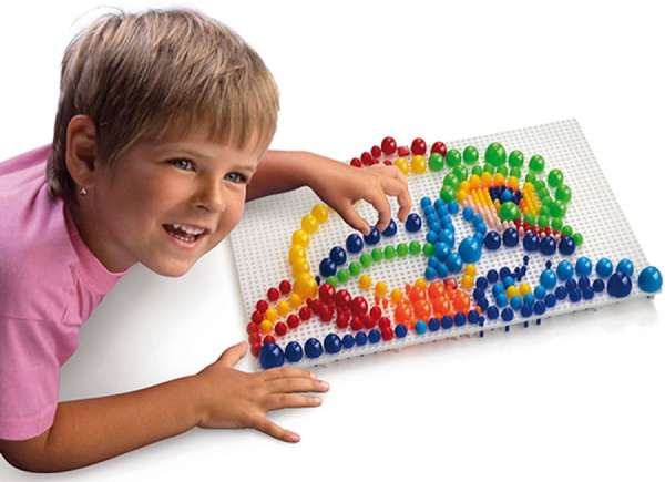 Мозаика Fantacolor 5, 10, 15, 20 мм 700 деталей Quercetti