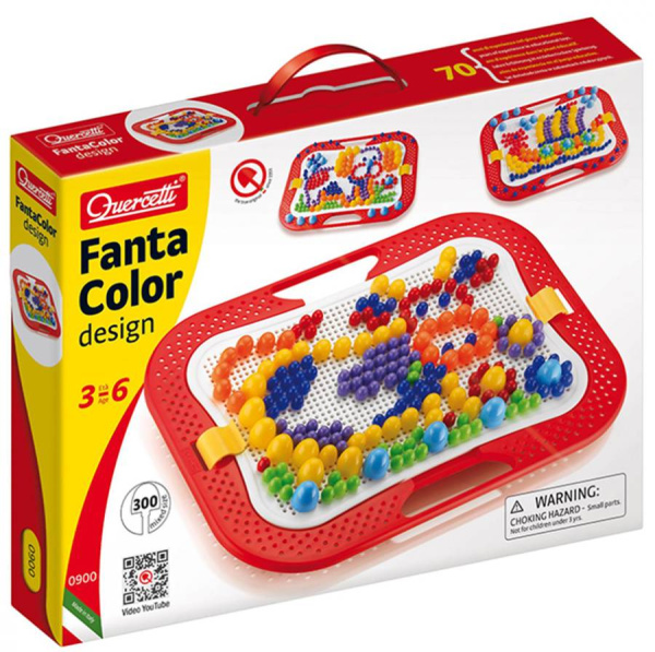 Мозаика FantaColor 10, 15, 20 мм 300 деталей Quercetti