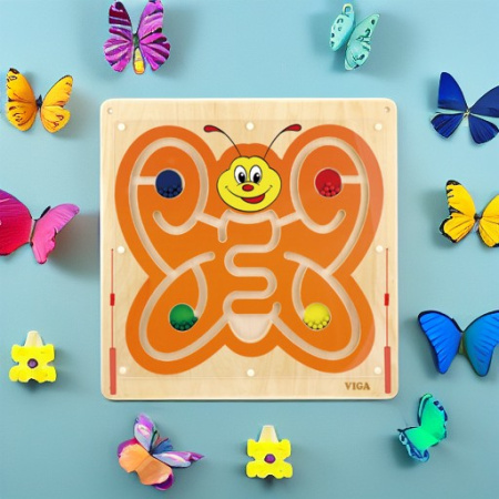 Игра настенная магнитная Бизиборд Бабочка