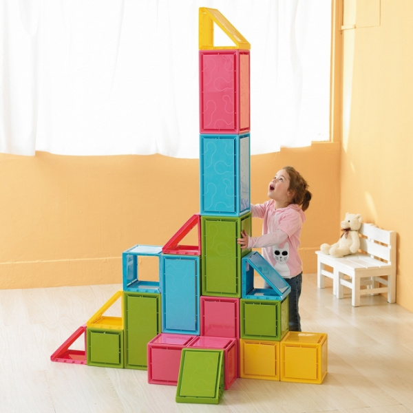 Строительные панели цветные, 68 элементов Weplay