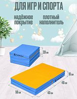 Мат № 21 100х80х5 см складной голубой-желтый Perfetto Sport