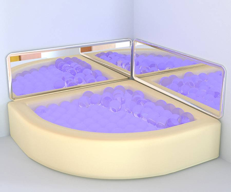 Интерактивный угловой сухой бассейн с пультом управления угловой 200х200х50 см Romsens