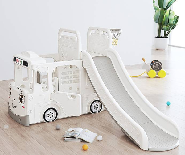 Горка с игровой зоной Автомобиль белый Perfetto Sport