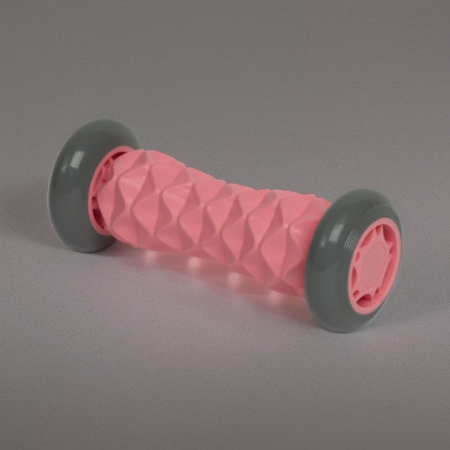 Роликовый массажер 17 см розовый