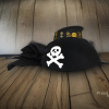 Головной убор ПИРАТА, черный Widmann