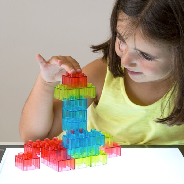 Конструктор Прозрачные блоки 55 деталей в банке Miniland