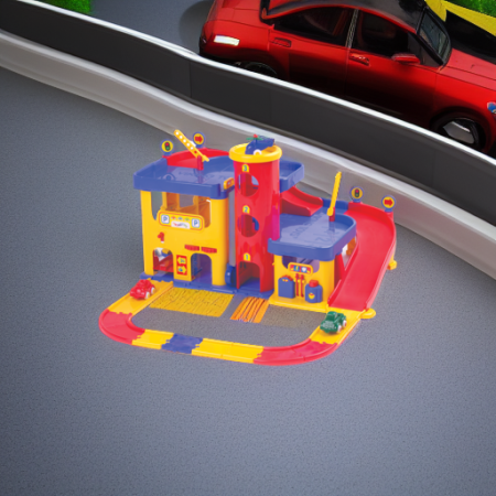 Гараж 3-х уровневый с машинками