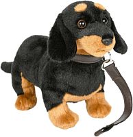 Игрушка мягкая Такса с поводком 28 см LEOSCO